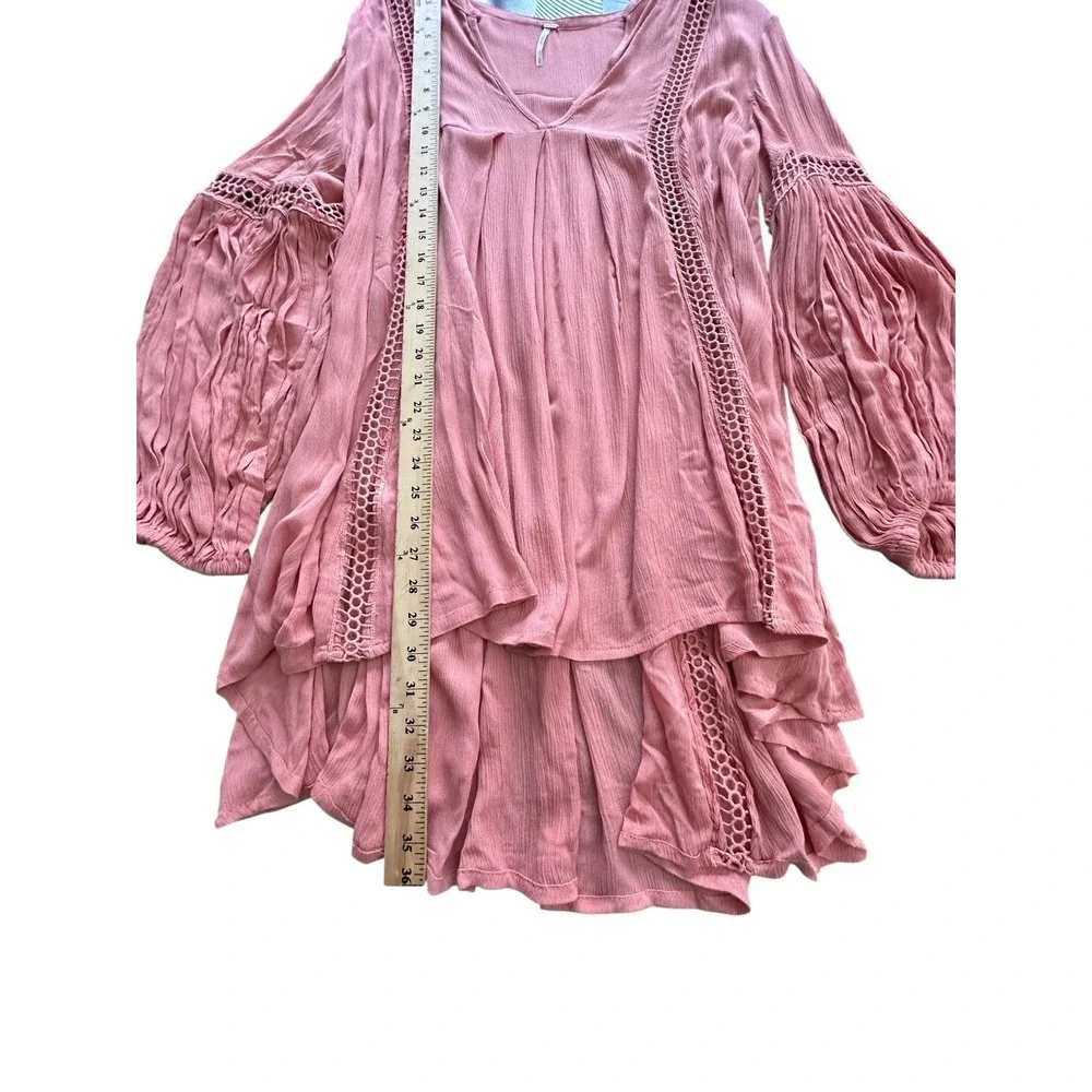 Free People Dress Small Just the Two of Us Boho Balloon Sleeve Babydoll‎ #K2-3